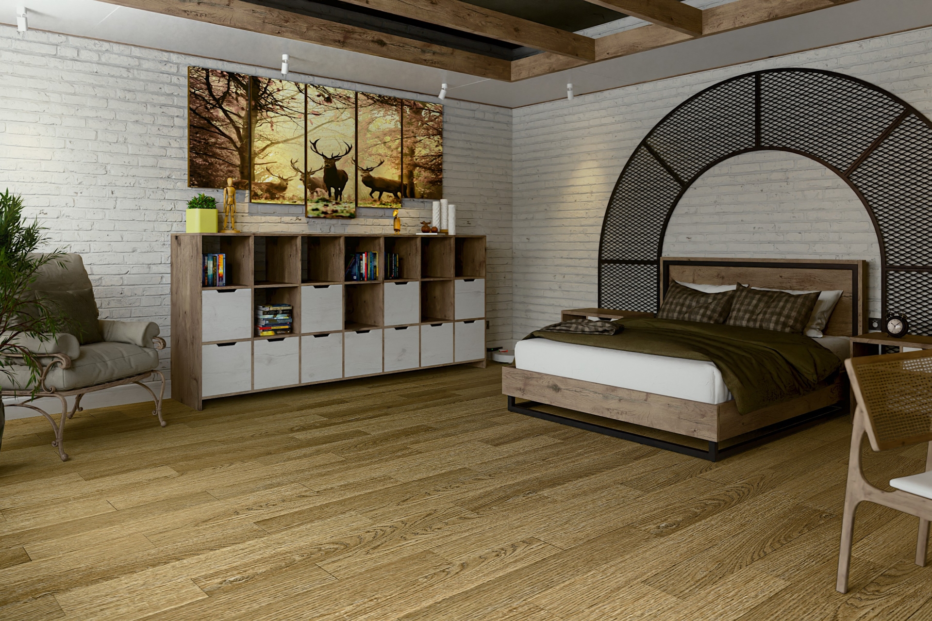 SPC ламинат «Damy Floor» Дуб Золотой (1220*180*4 мм) — купить в Екатеринбурге