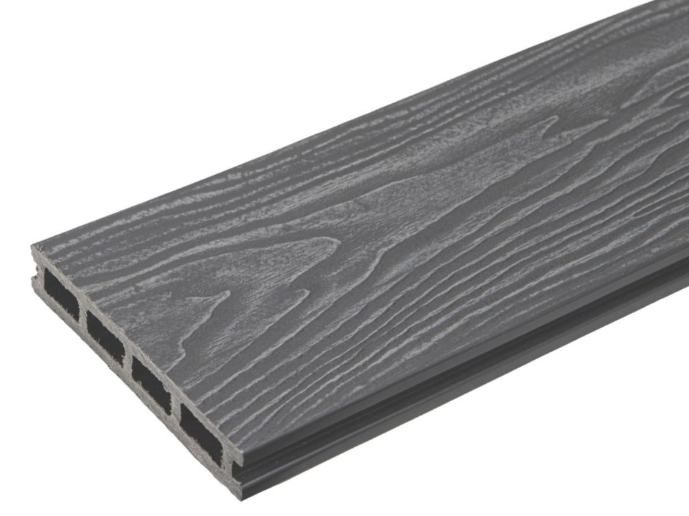 Террасная доска серая TalverWood 150*25мм 3D текстура дерева брашинг — купить в Екатеринбурге