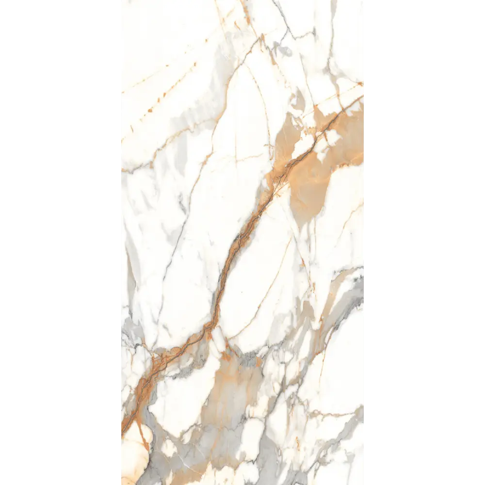 Керамогранит "Sonex" Carrara Volga Glossy полированный 60x120 см 1.44 м2 цвет белый с серо-бежевыми прожилками — купить в Екатеринбурге