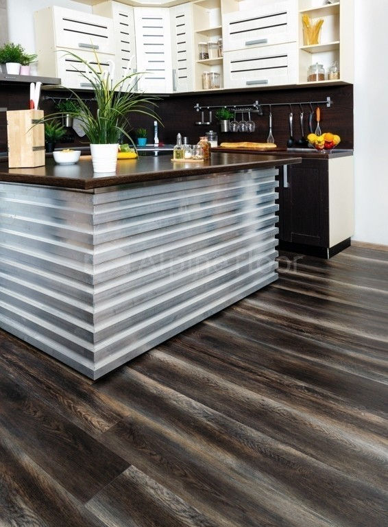 Кварцвиниловая плитка "Alpine Floor" Орех Темный (1219*184*3мм) — купить в Екатеринбурге