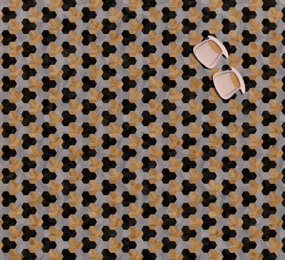 Виниловая плитка "Moduleo" Moods Hexagon 353 (226,32*196*2,5 мм) — купить в Екатеринбурге