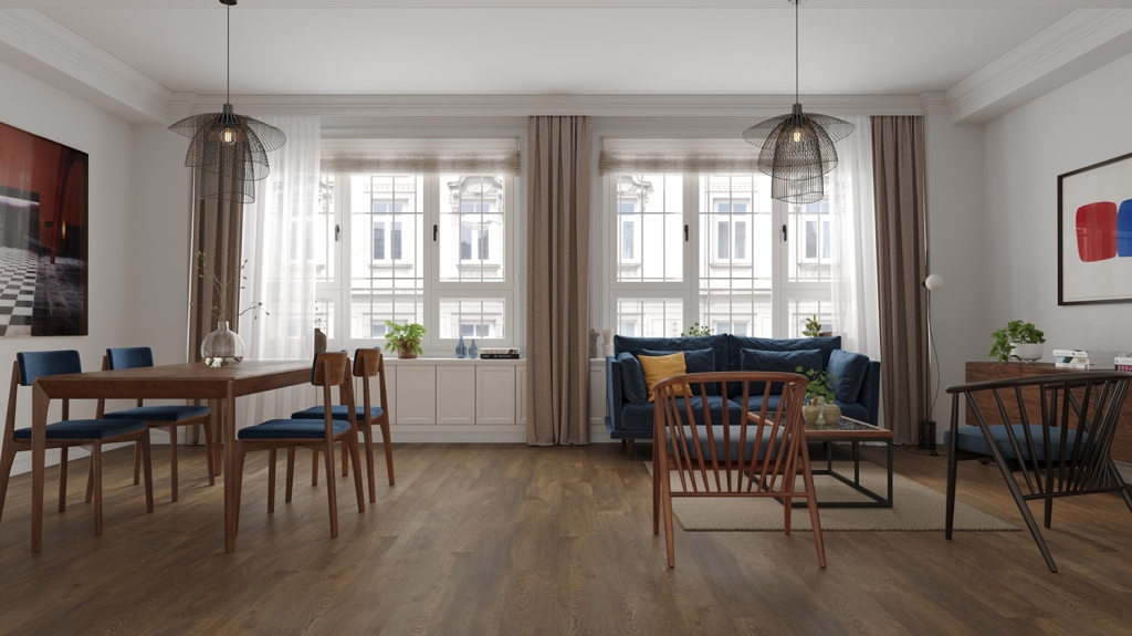 Кварцвиниловая плитка LVT "Alpine Floor" ДУБ ГОЕН (1219*184*3 мм) — купить в Екатеринбурге