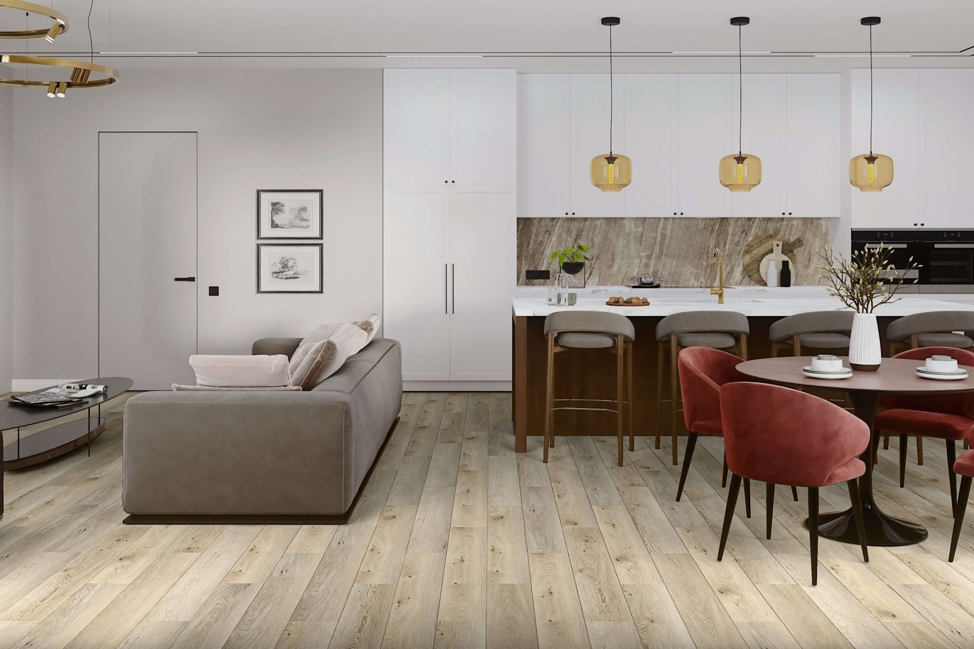 SPC ламинат «Damy Floor» Дуб Кавказский (1220*180*4 мм) — купить в Екатеринбурге