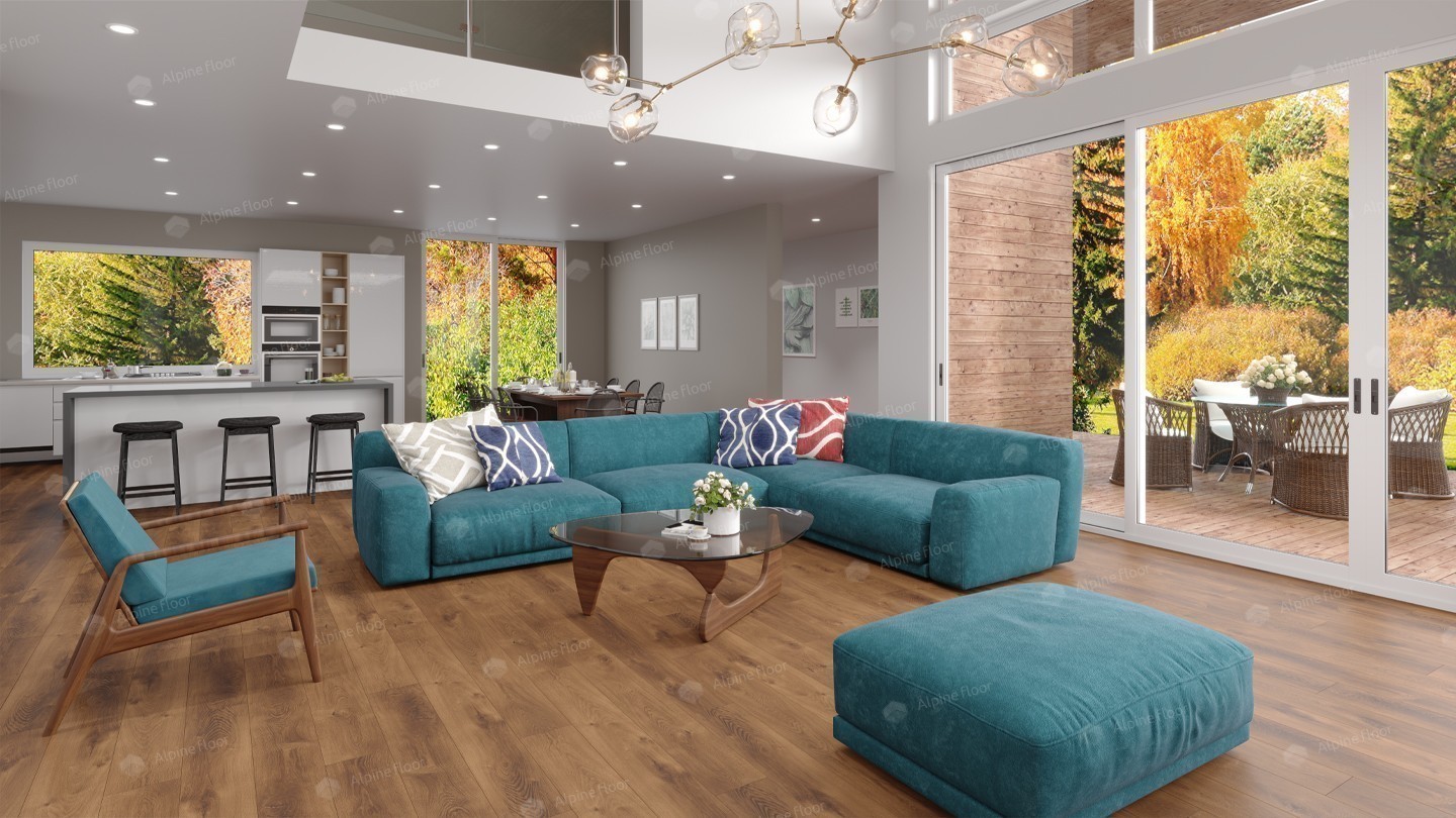 SPC ламинат "Alpine Floor" Дуб Насыщенный ABA (1524*180*8 мм) — купить в Екатеринбурге