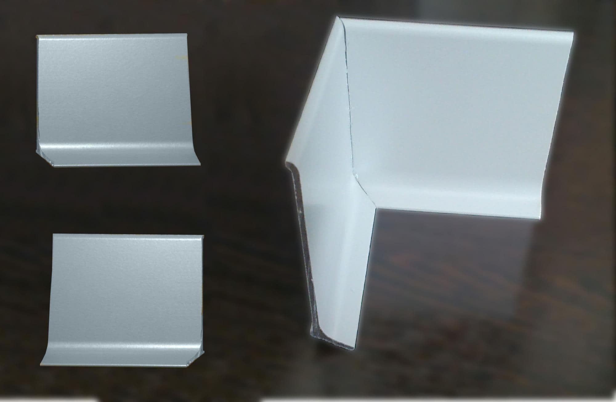 Комплектующие к алюминиевому плинтусу цветной угол внутренний 60мм — купить в Екатеринбурге