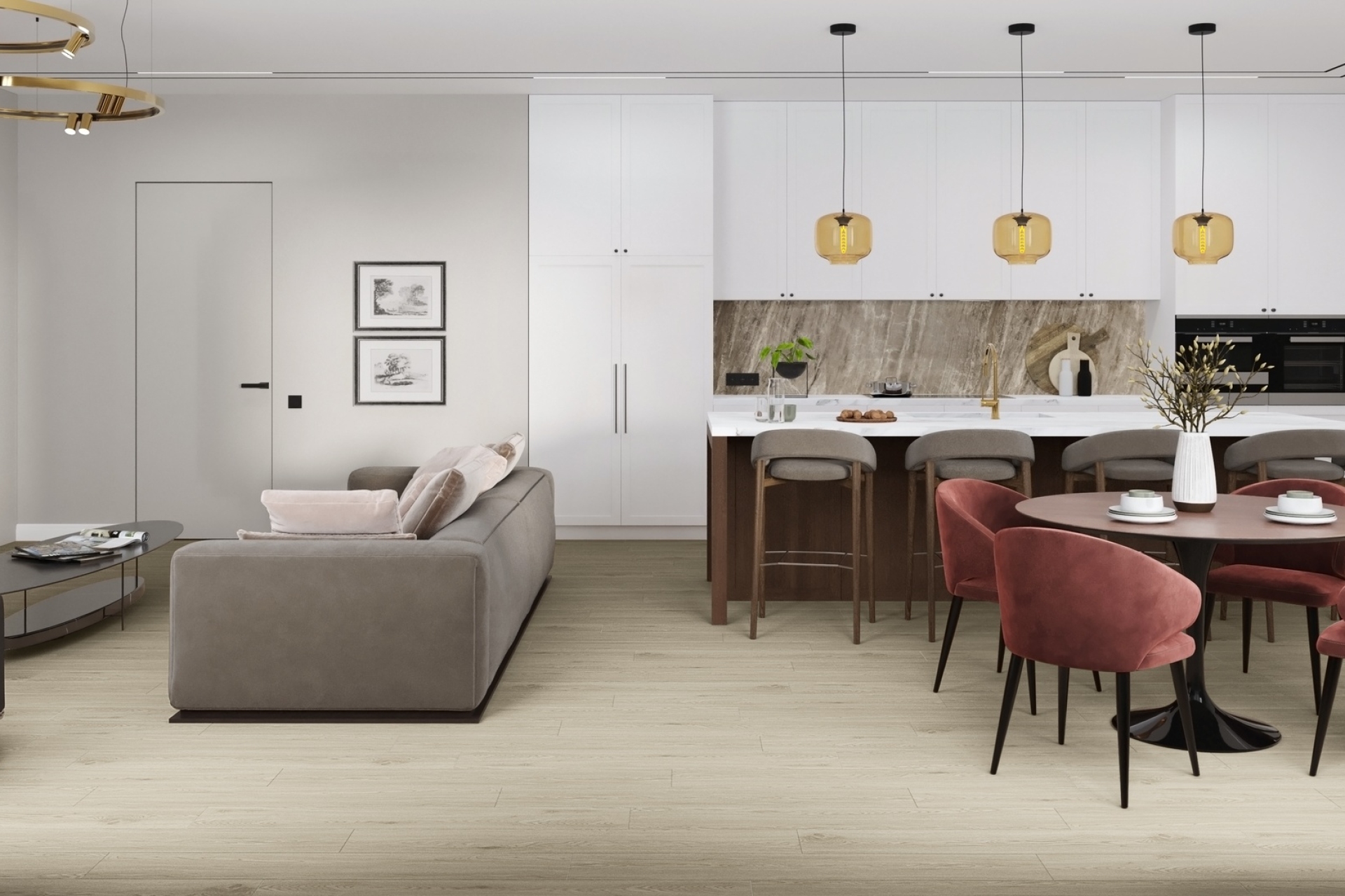 Усовершенствованная кварц-виниловая плитка «Damy Floor» Дуб Светлый (1227*187*2,5 мм) — купить в Екатеринбурге