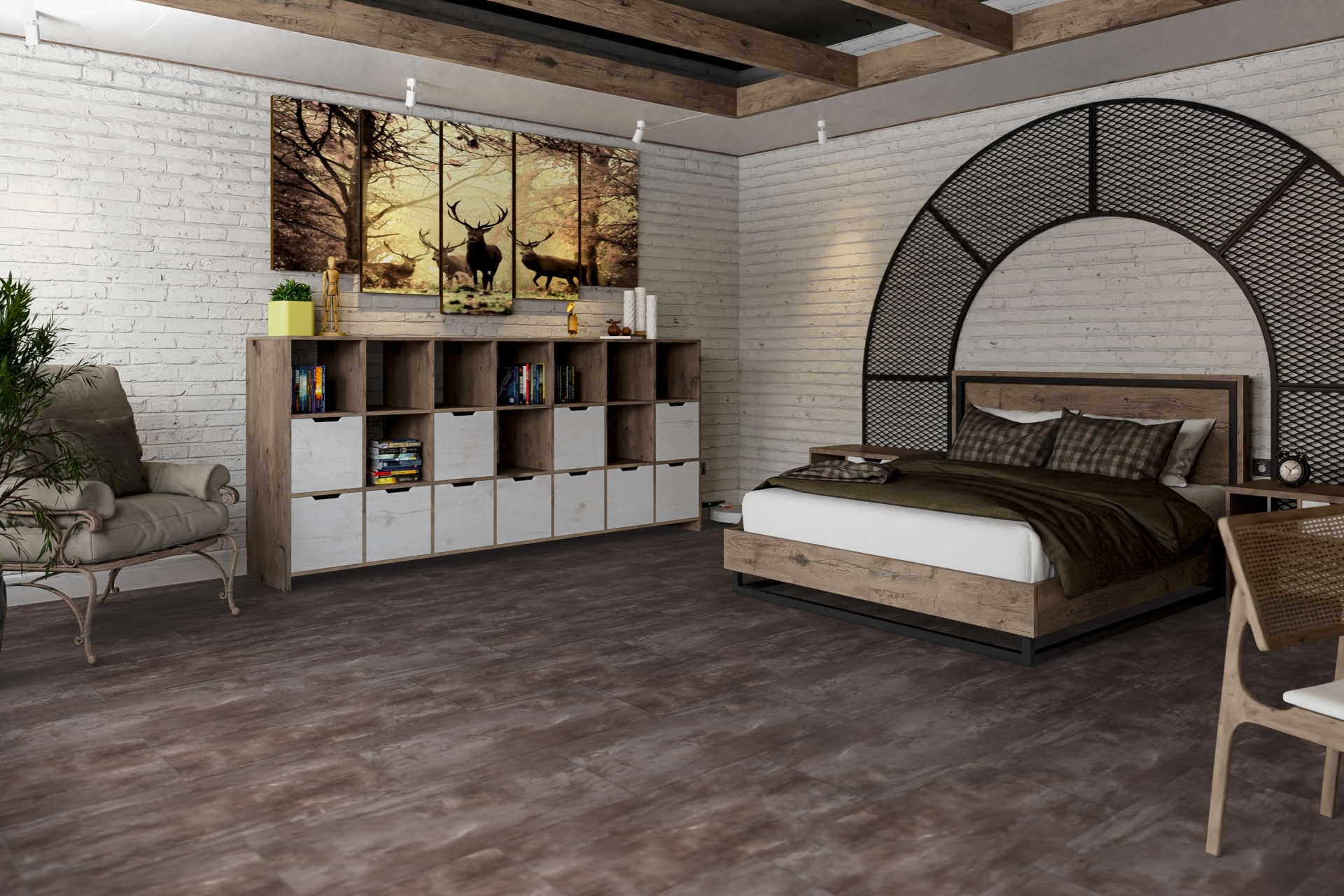 Усовершенствованная кварц-виниловая плитка «Damy Floor» Вайсхорн (912,4*455,2*2,5 мм) — купить в Екатеринбурге