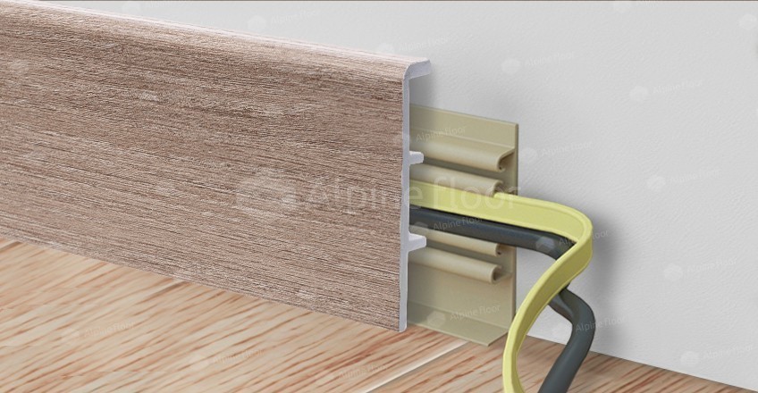 Напольный плинтус Rico Concept 80 Вишня гамильтон (2200*20*80 мм) — купить в Екатеринбурге