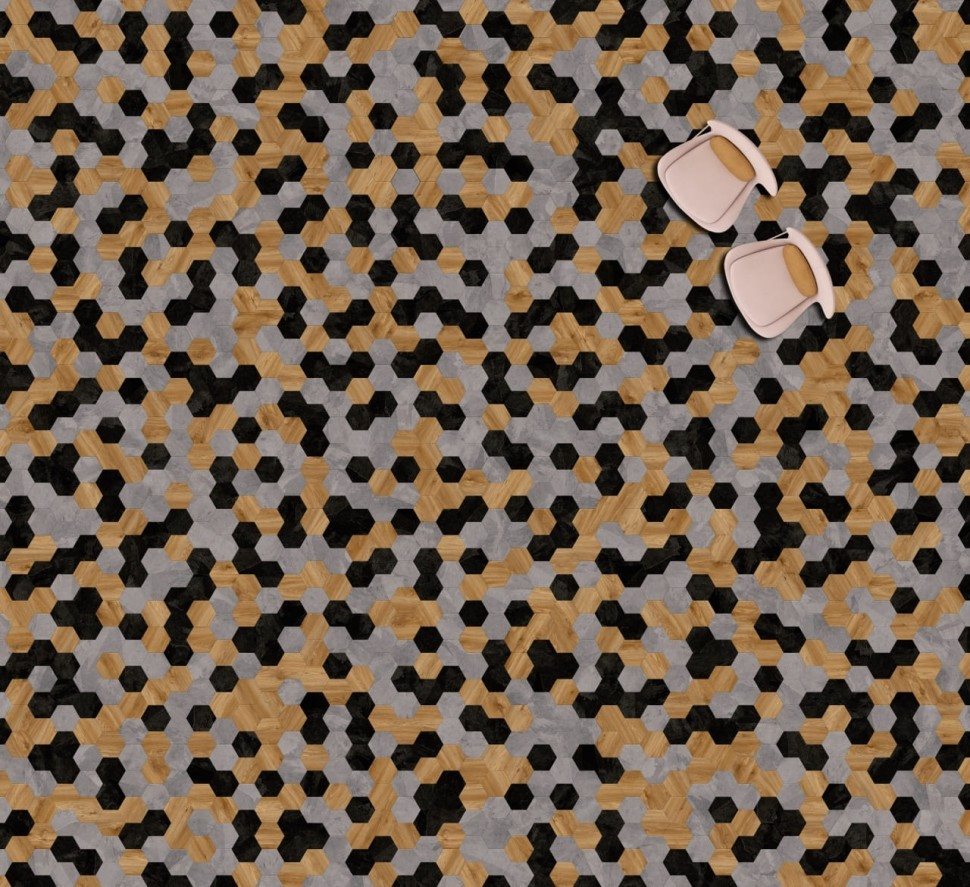 Виниловая плитка "Moduleo" Moods Hexagon 343 (226,32*196*2,5 мм) — купить в Екатеринбурге