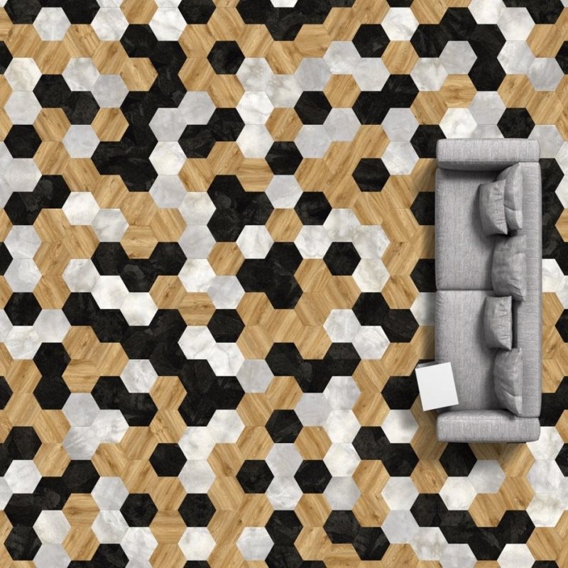Виниловая плитка Big Hexagon 260 (452,64*392*2,5 мм) — купить в Екатеринбурге