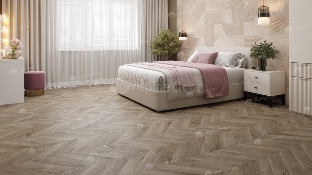 LVT плитка "Alpine Floor" Дуб Натуральный Отбеленный (555*127*2,5 мм) — купить в Екатеринбурге
