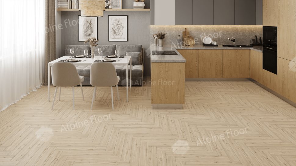 Ламинат "Alpine Floor" Herringbone 12 PRO Дуб Лион (606*101*12 мм) — купить в Екатеринбурге