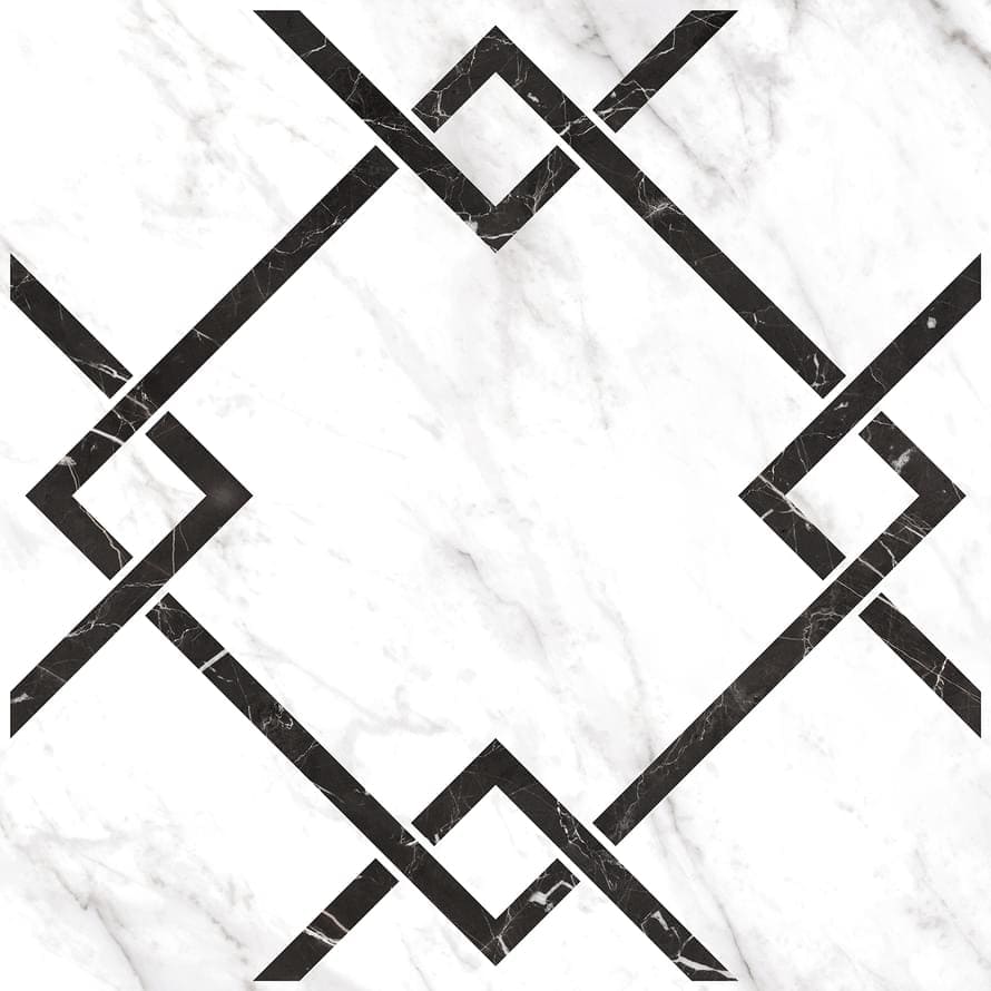 Керамогранит "Keramin" Монте-Р (600*600 мм) Белый орнамент — купить в Екатеринбурге