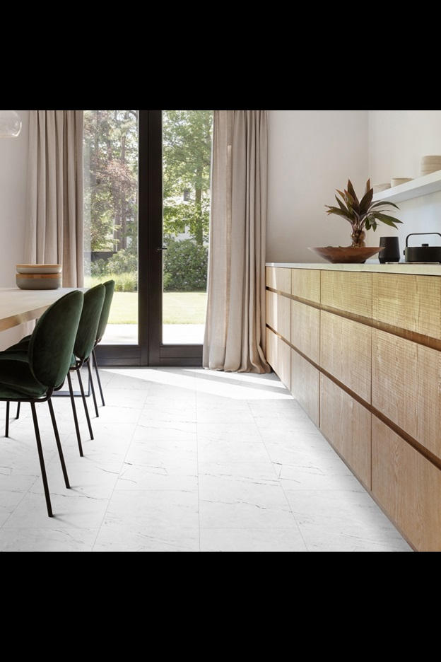 Замковая ПВХ плитка Carrara Marble 112 (610*303*5 мм) — купить в Екатеринбурге