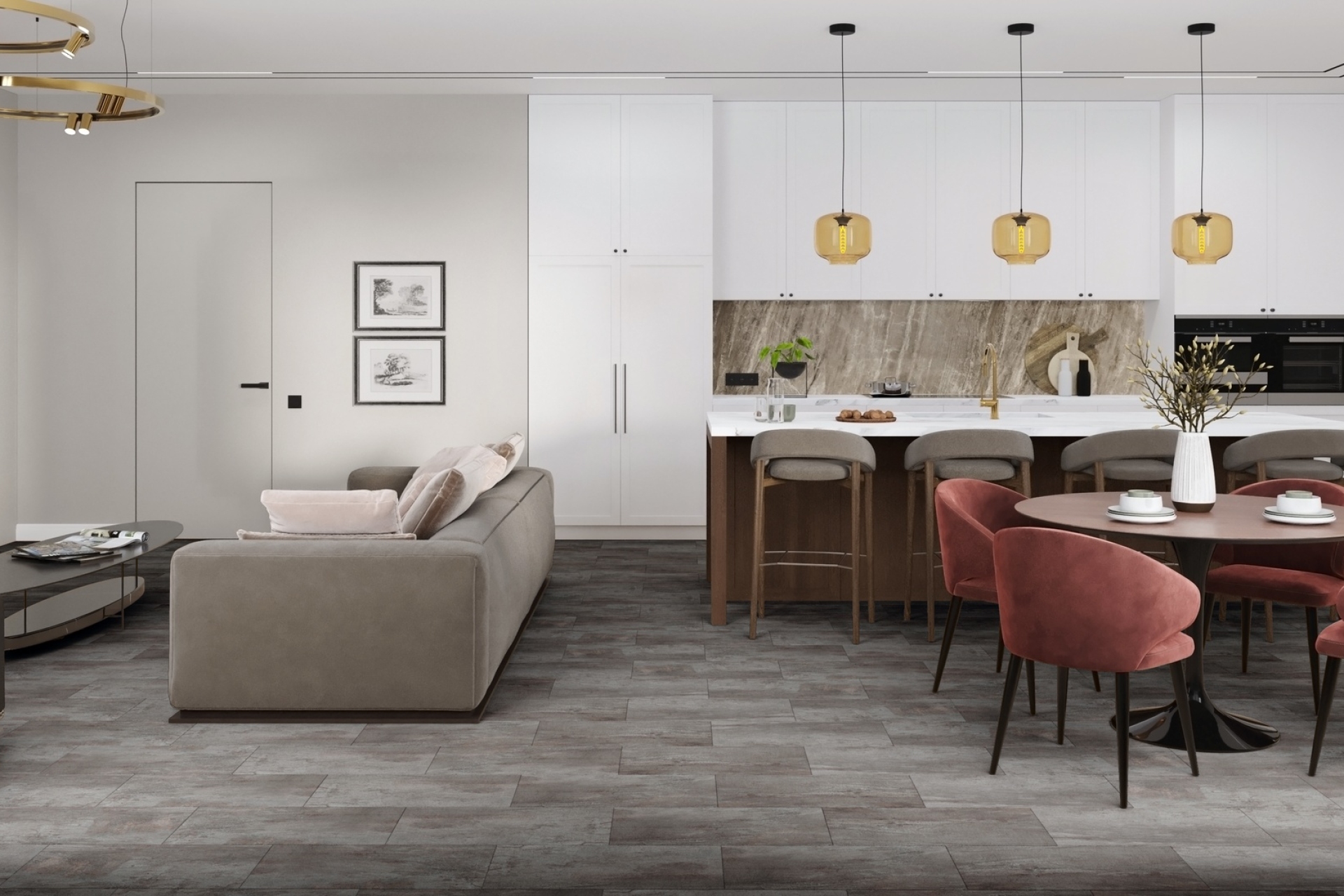 SPC плитка «Damy Floor» Вайсхорн (610*305*5 мм) — купить в Екатеринбурге