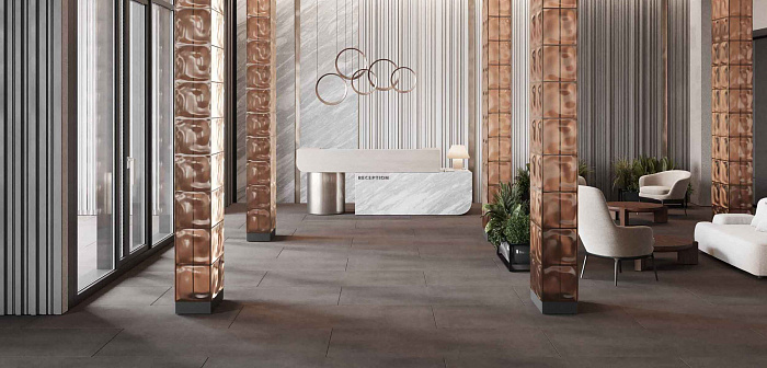 Плинтус "Estima" Cave (600*70 мм) Серый — купить в Екатеринбурге