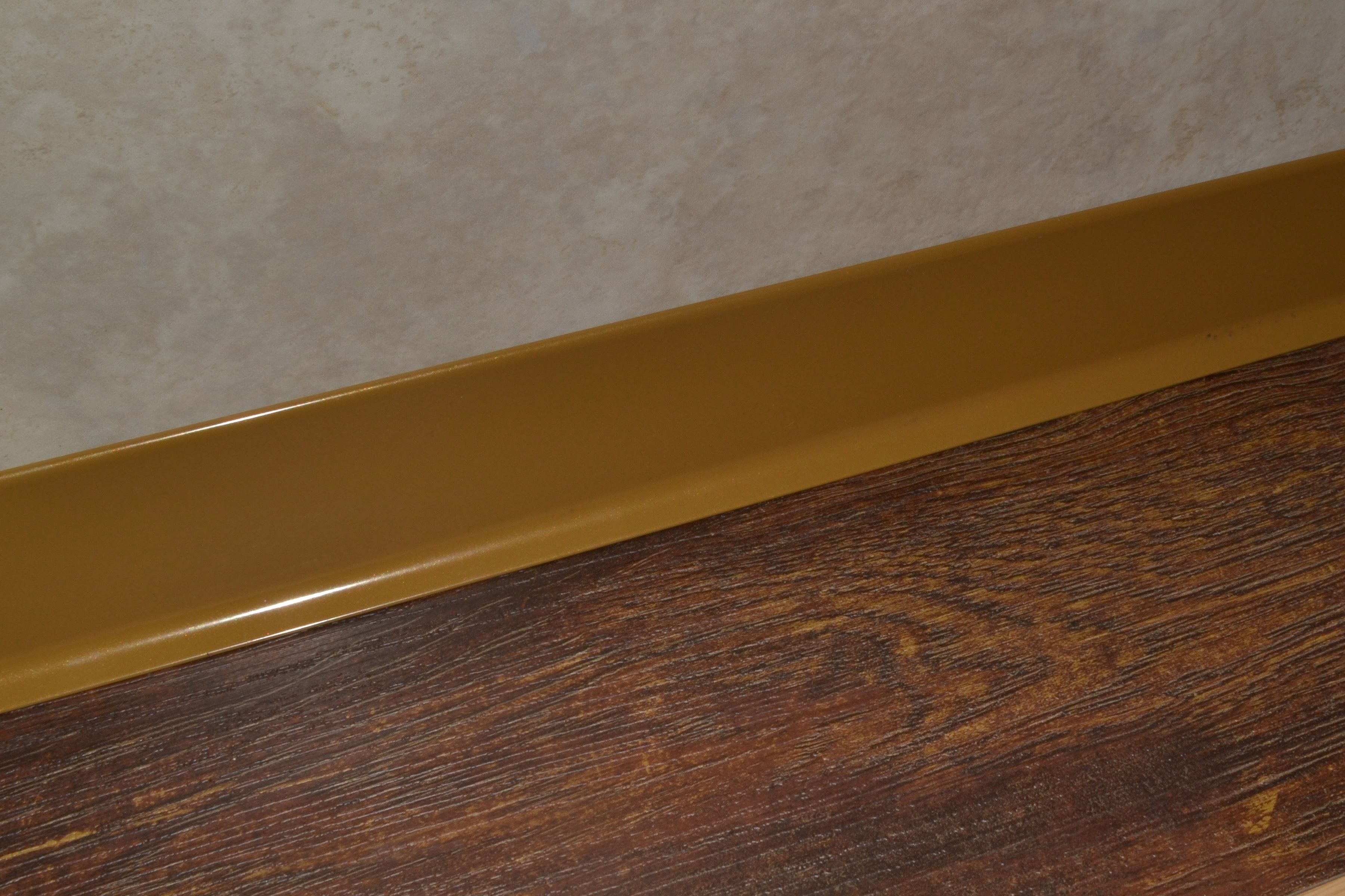 Плинтус алюминиевый L-образный золотой (2500*11*60 мм) — купить в Екатеринбурге