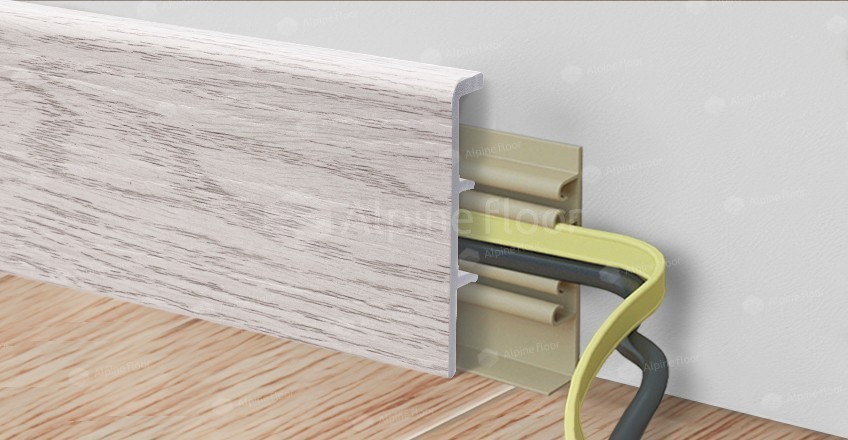 Напольный плинтус Rico Concept 80 Ясень арктик (2200*20*80 мм) — купить в Екатеринбурге