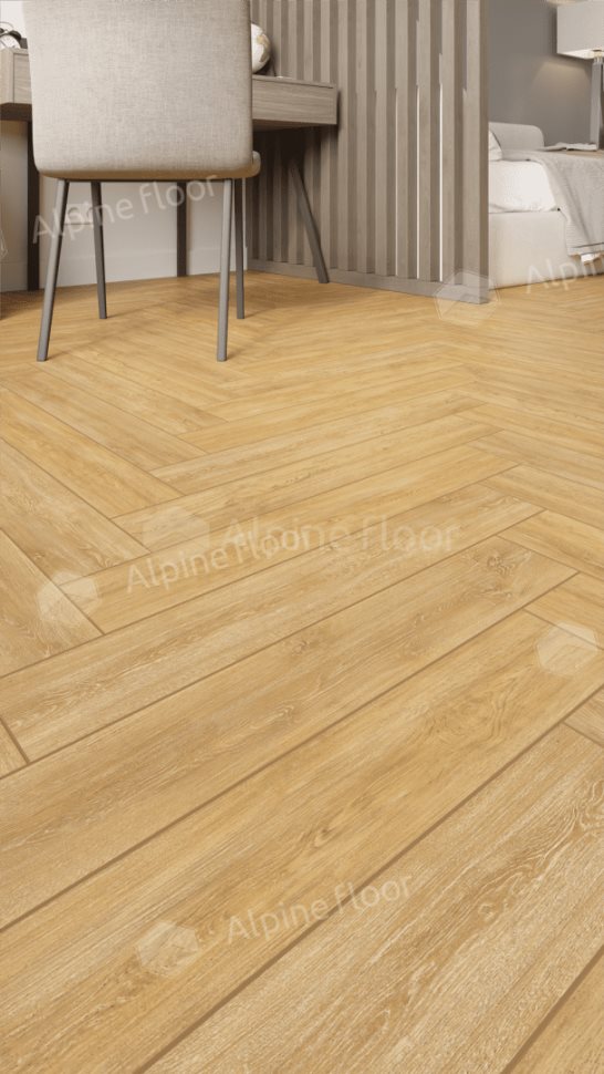 Ламинат "Alpine Floor" Herringbone 12 PRO Дуб Тулуза (606*101*12 мм) — купить в Екатеринбурге