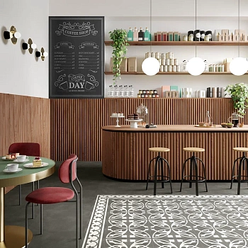 Кварцвиниловая плитка "Invictus" Victorian Bord Charcoal (229*229*2,5мм) — фото и характеристики