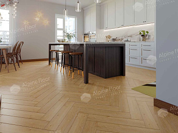 Кварцвиниловая плитка LVT "Alpine Floor" Дуб Хатиса (590*118*2,5 мм) — фото и характеристики