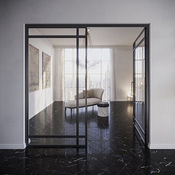 Кварцвиниловая плитка "Invictus" Black Marble Noir (749*150*2,5мм) — фото и характеристики