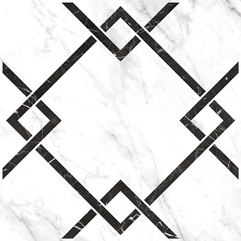 Керамогранит "Keramin" Монте-Р (600*600 мм) Белый орнамент — фото и характеристики