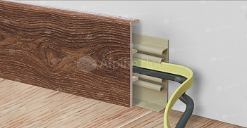 Напольный плинтус Rico Concept 80 Дуб миндальный (2200*20*80 мм) — фото и характеристики