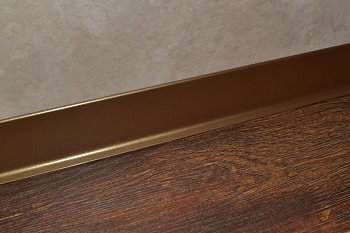 Плинтус алюминиевый L-образный бронза (2500*11*60 мм) — фото и характеристики