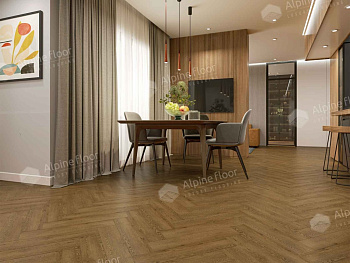 Кварцвиниловая плитка LVT "Alpine Floor" Дуб Селена (590*118*2,5 мм) — фото и характеристики